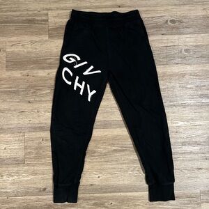Authentic GIVENCHY Black & White Embroidered Sweatpants